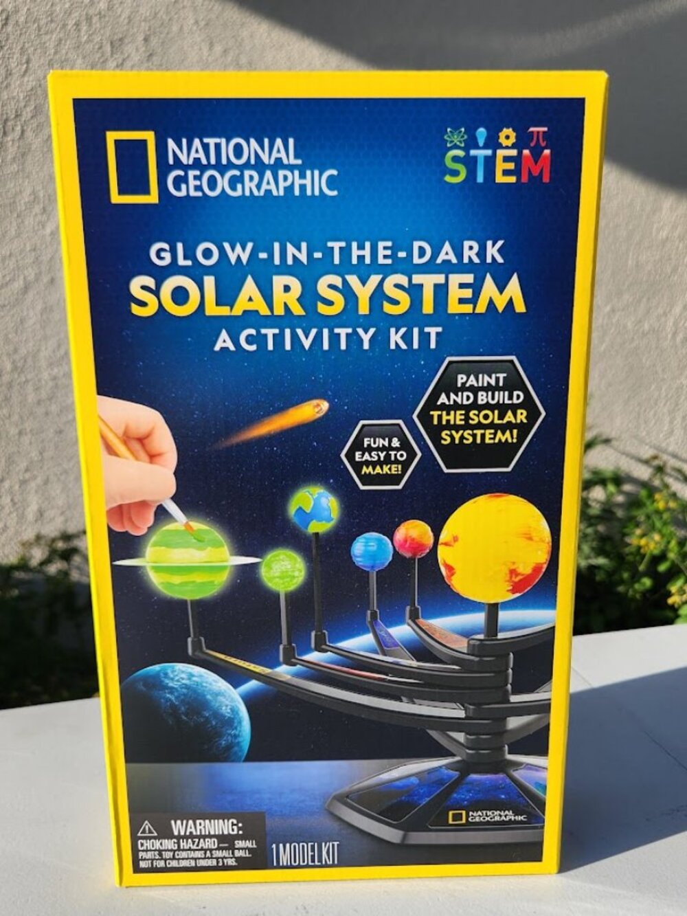 New National Geographic Glow-in-the-Dark Solar System Model Kit for Kids - Build